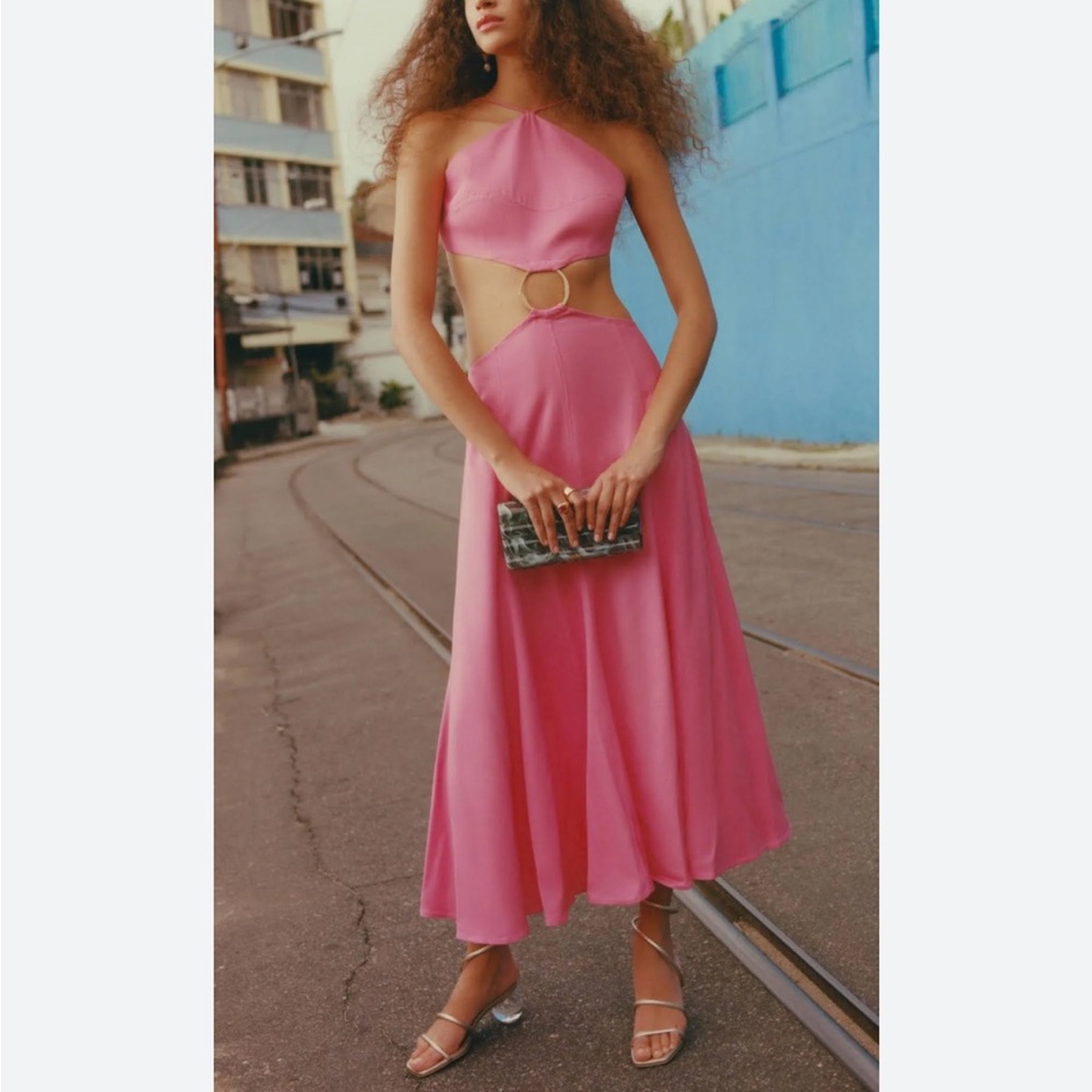 Cult Gaia Pink Midi Skirt